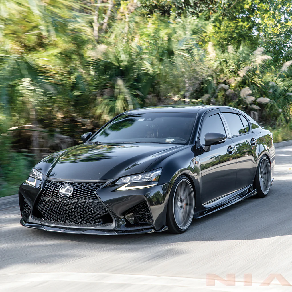 Lexus GS-F NIA Full lip Body Kit 6pcs (Front Splitter, Side Skirt Rockers, Rear apron spats, Diffuser Bumper Extension) 2016-2020 in ABS - Image 18