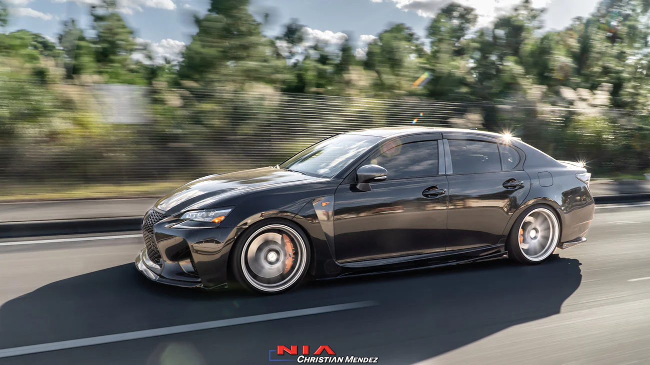 Lexus GS-F NIA Full lip Body Kit 6pcs (Front Splitter, Side Skirt Rockers, Rear apron spats, Diffuser Bumper Extension) 2016-2020 in ABS - Image 19