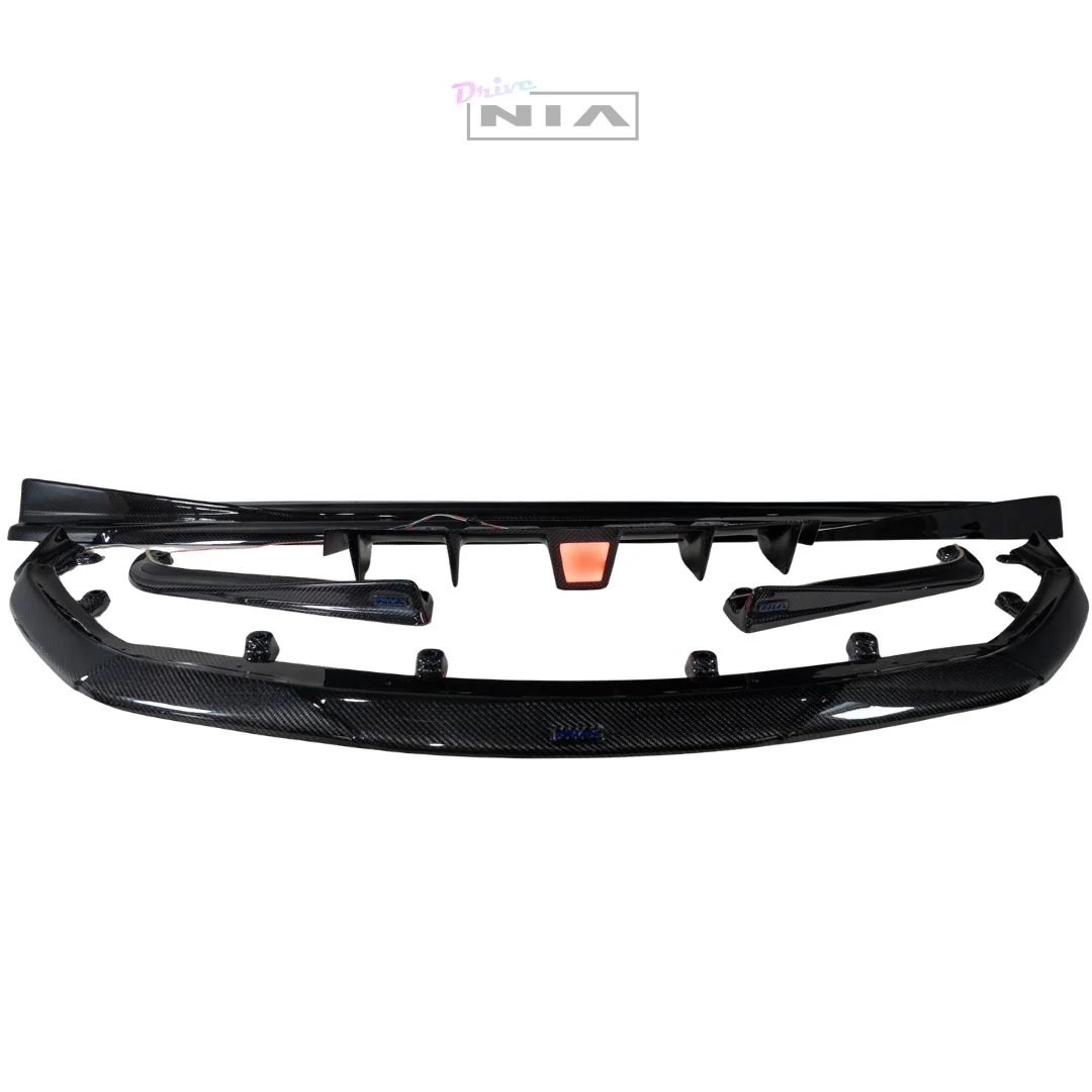 Lexus GS-F NIA Full lip Body Kit 6pcs (Front Splitter, Side Skirt Rockers, Rear apron spats, Diffuser Bumper Extension) 2016-2020 in ABS - Image 6
