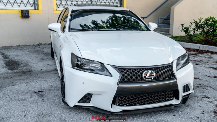 Lexus GS F-Sport NIA Sleek Splitter Fullkit 5pc 2012-2015 in ABS Gloss Black - Image 8