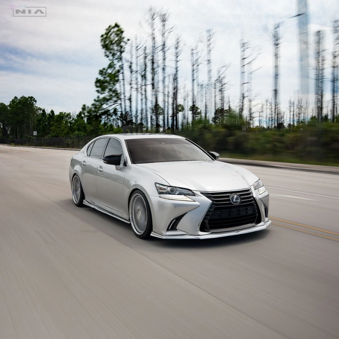 Lexus GS Base Model, F-Sport NIA Full lip Body Kit 5pcs (Front Splitter, Side Skirt Rockers, Rear apron spats) 2016-2020 in ABS - Image 6