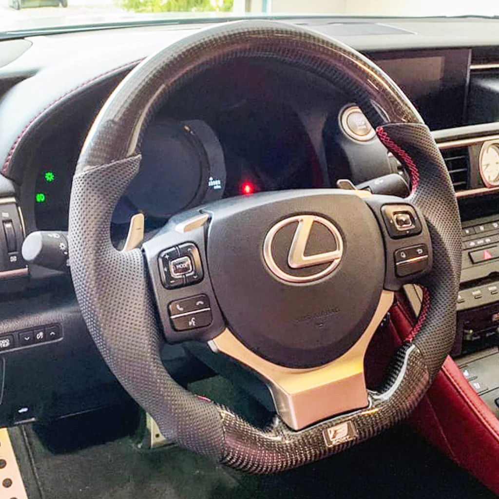 Lexus IS 2006-2013 F-Sport Carbon Fiber Steering Wheel - Image 7