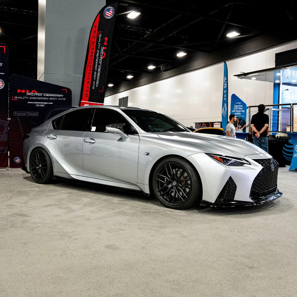 Lexus IS 500 NIA Full lip Body Kit 6pcs (Front Splitter, Side Skirt Rockers, Rear apron spats, Diffuser Bumper Extension) 2022-2025 in ABS or Carbon Fiber - Image 11