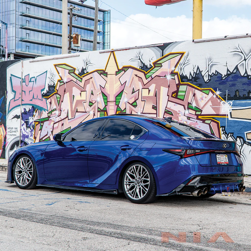 Lexus IS 500 NIA Full lip Body Kit 6pcs (Front Splitter, Side Skirt Rockers, Rear apron spats, Diffuser Bumper Extension) 2022-2025 in ABS or Carbon Fiber - Image 12