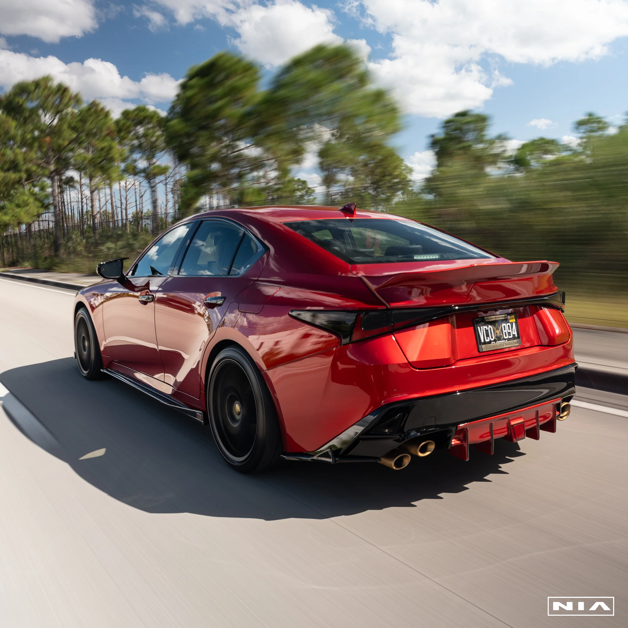 Lexus IS 500 NIA Full lip Body Kit 6pcs (Front Splitter, Side Skirt Rockers, Rear apron spats, Diffuser Bumper Extension) 2022-2025 in ABS or Carbon Fiber - Image 3