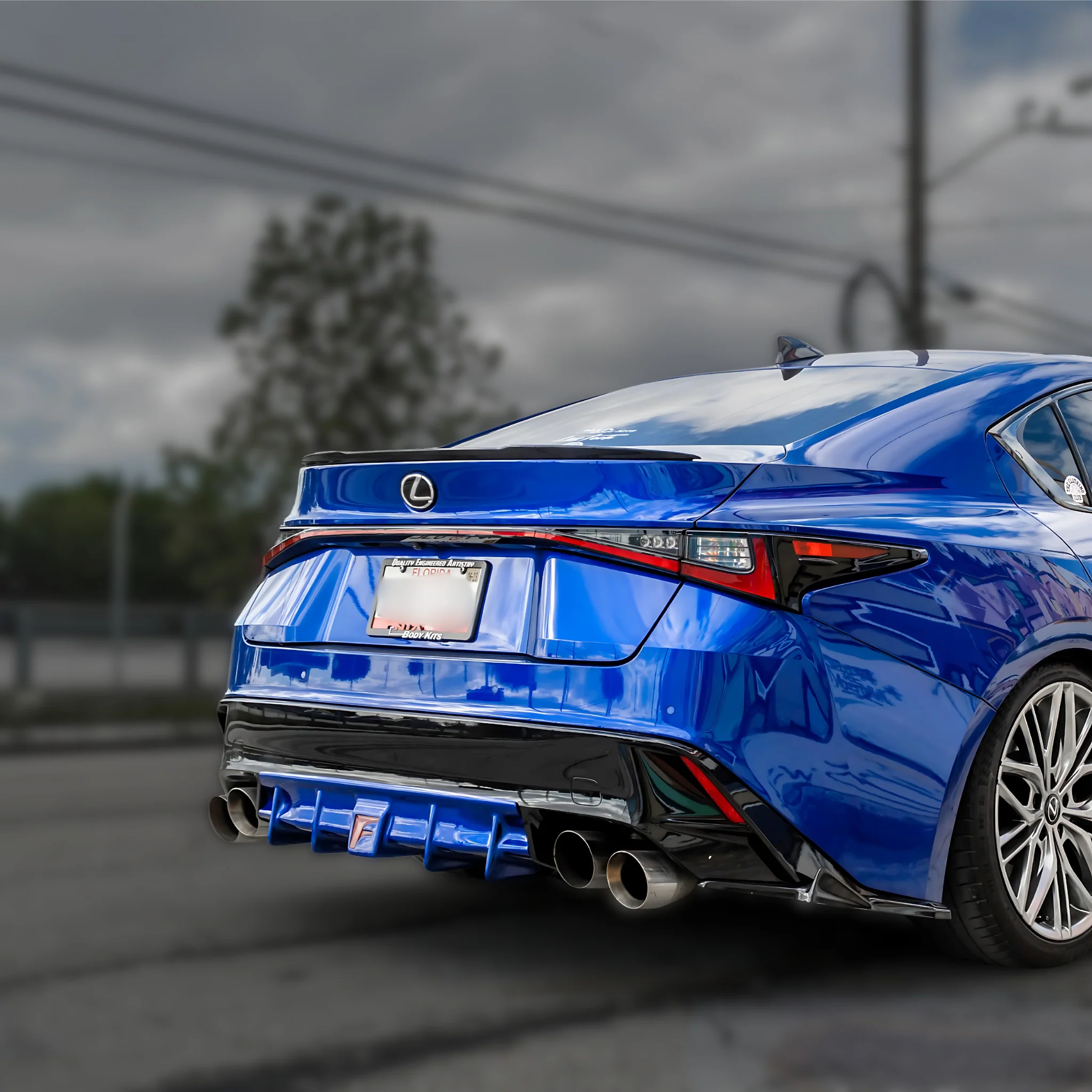 Lexus IS 500 NIA rear lip bumper extension Diffuser bodykit 2022-2025 in ABS or Carbon Fiber - Image 15