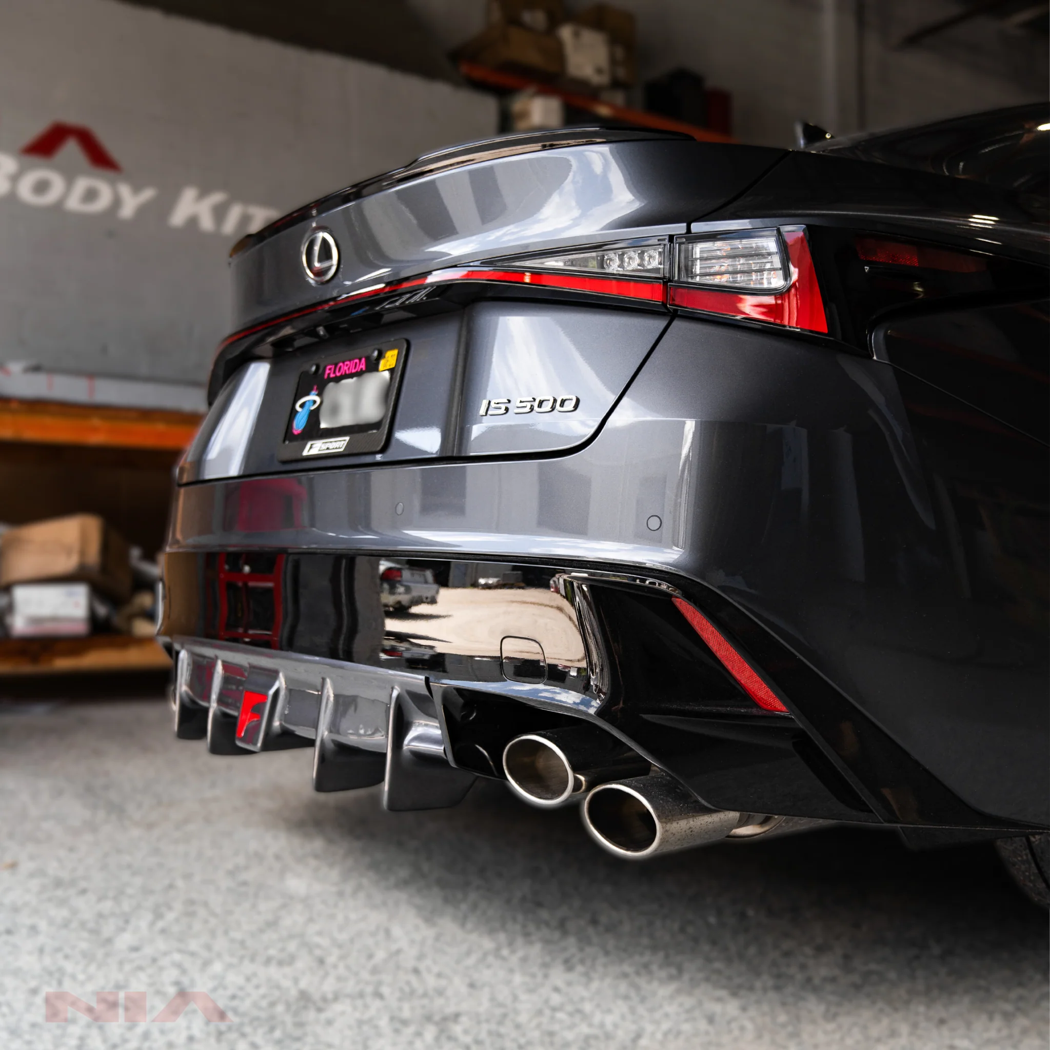 Lexus IS 500 NIA rear lip bumper extension Diffuser bodykit 2022-2025 in ABS or Carbon Fiber - Image 17