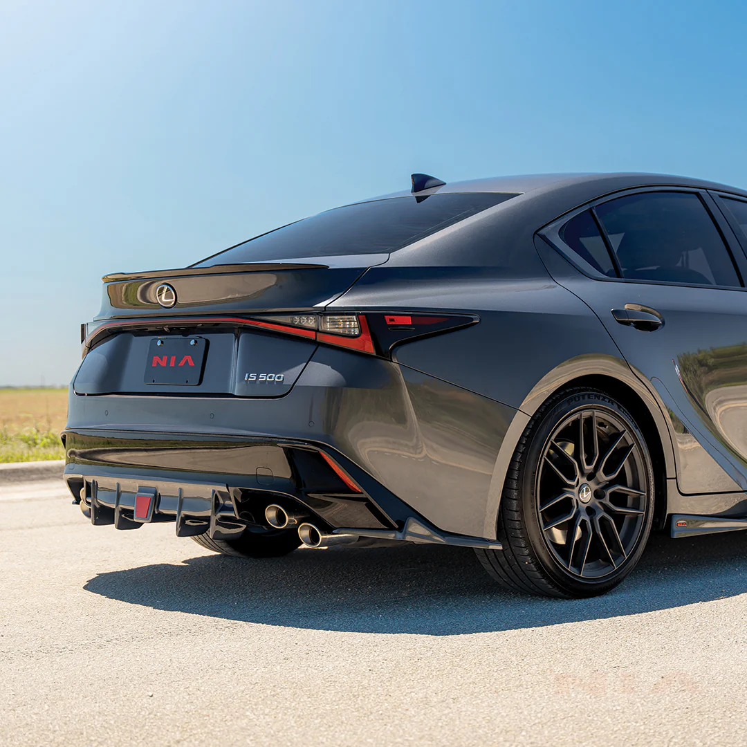 Lexus IS 500 NIA Rear Lip Spats bodykit 2022-2025 in ABS and Carbon Fiber