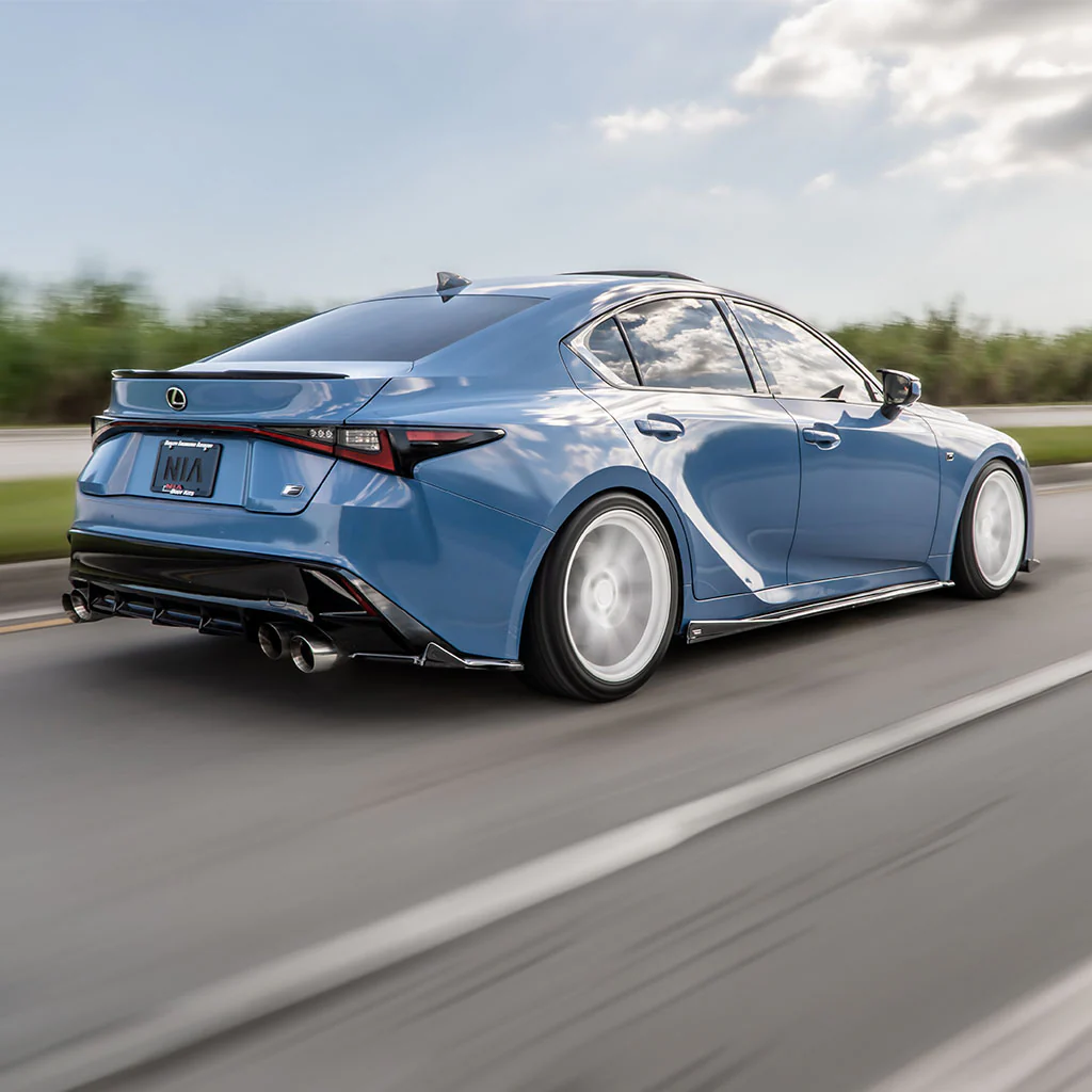 Lexus IS 500 NIA Rear Lip Spats bodykit 2022-2025 in ABS and Carbon Fiber - Image 2