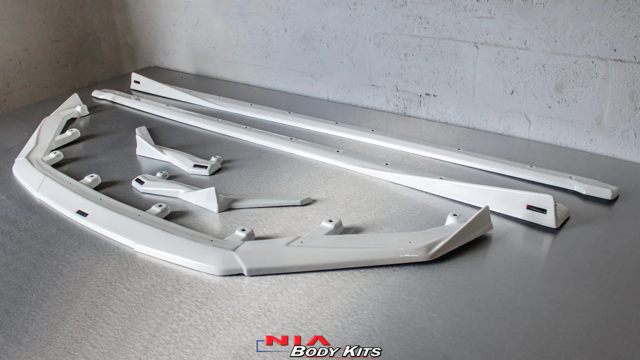 Lexus IS Base Model NIA full splitter lip bodykit 5pcs (front lip, side skirts, rear apron spats) 2021-2025 in ABS or Carbon Fiber - Image 3