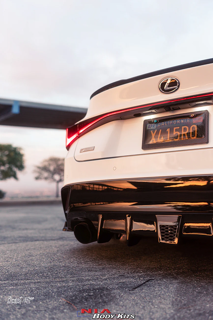 Lexus IS Base Model, F-Sport NIA rear lip bumper extension Diffuser bodykit 2021-2026 in ABS or Carbon Fiber - Image 28