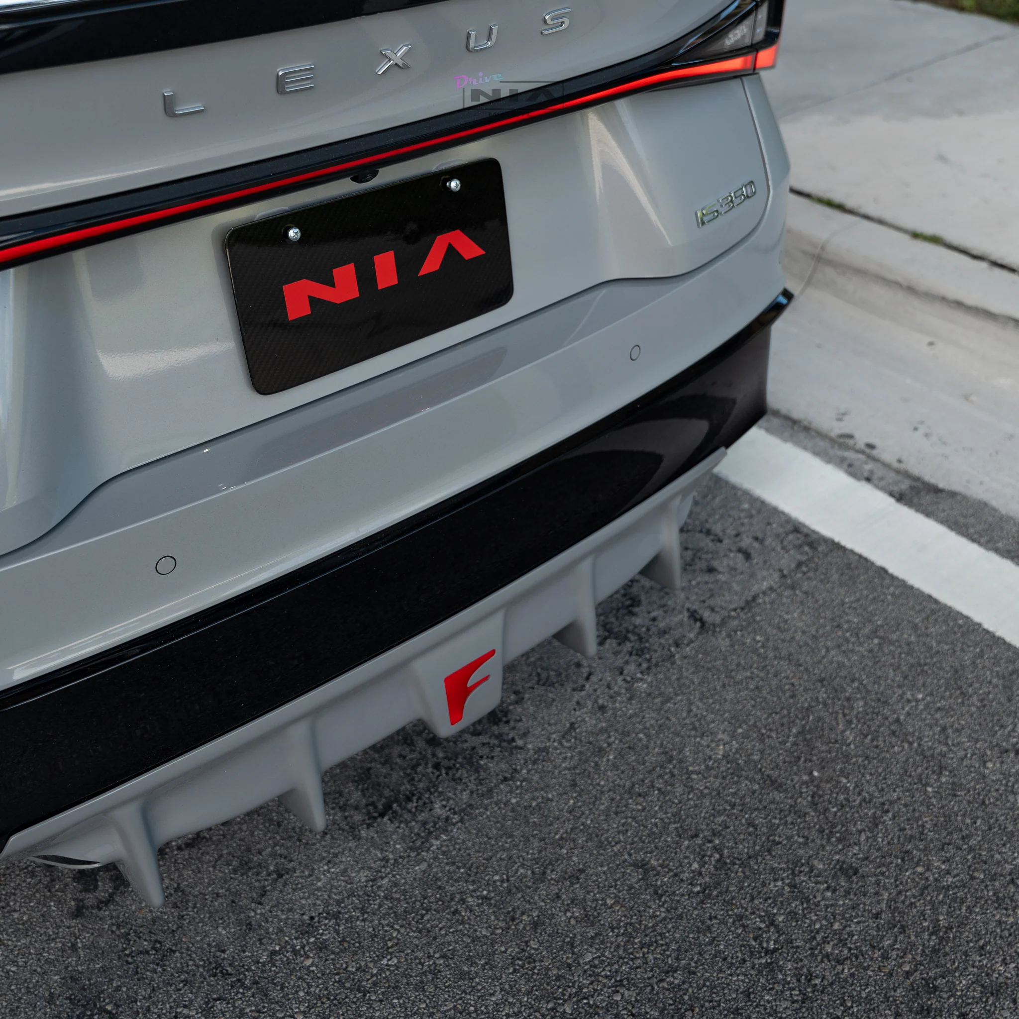 Lexus IS Base Model, F-Sport NIA rear lip bumper extension Diffuser bodykit 2021-2026 in ABS or Carbon Fiber - Image 4