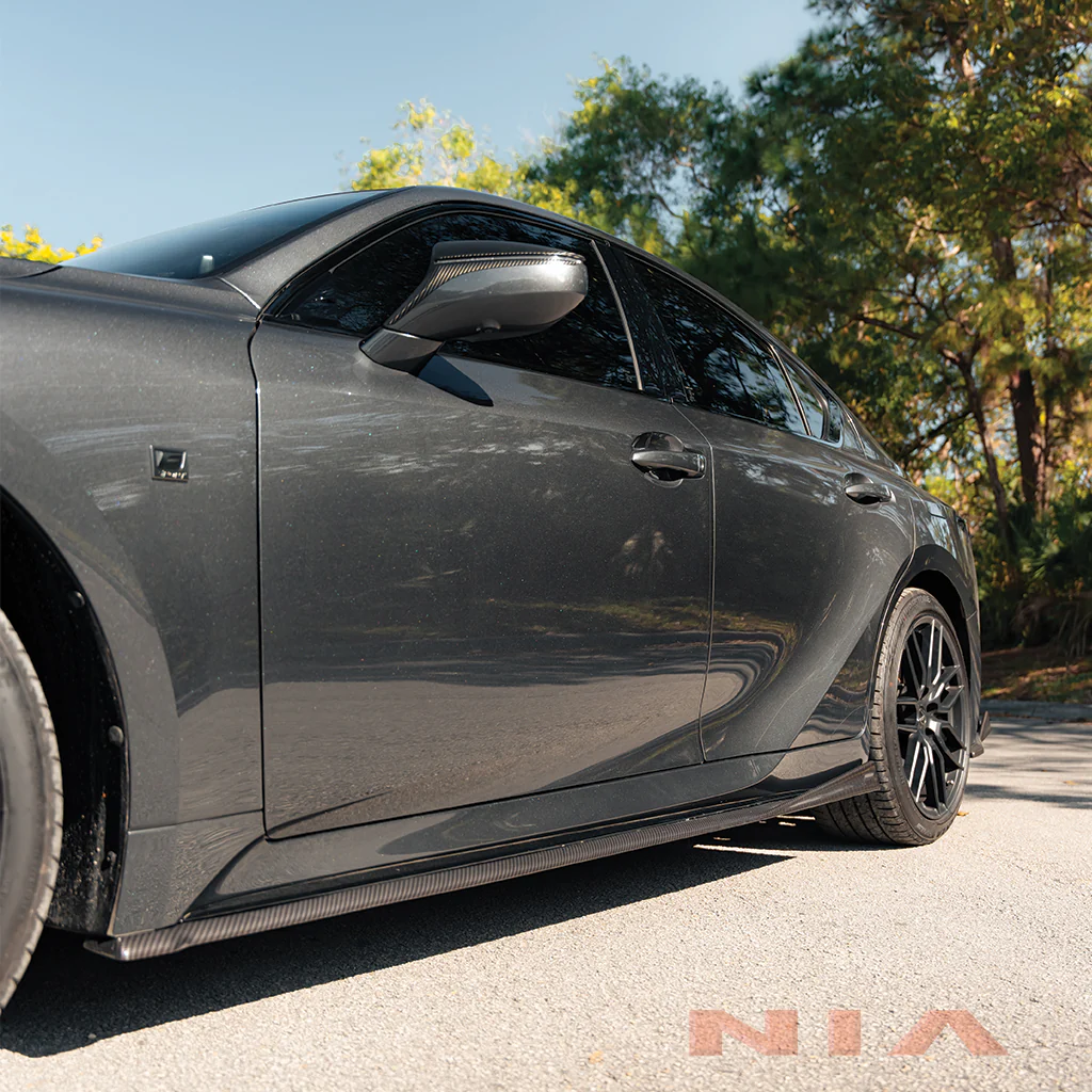 Lexus IS 2021-2026 NIA Side skirts aero lip bodykit in ABS or Carbon Fiber (Base, F Sport, IS300, IS350, IS500) - Image 26