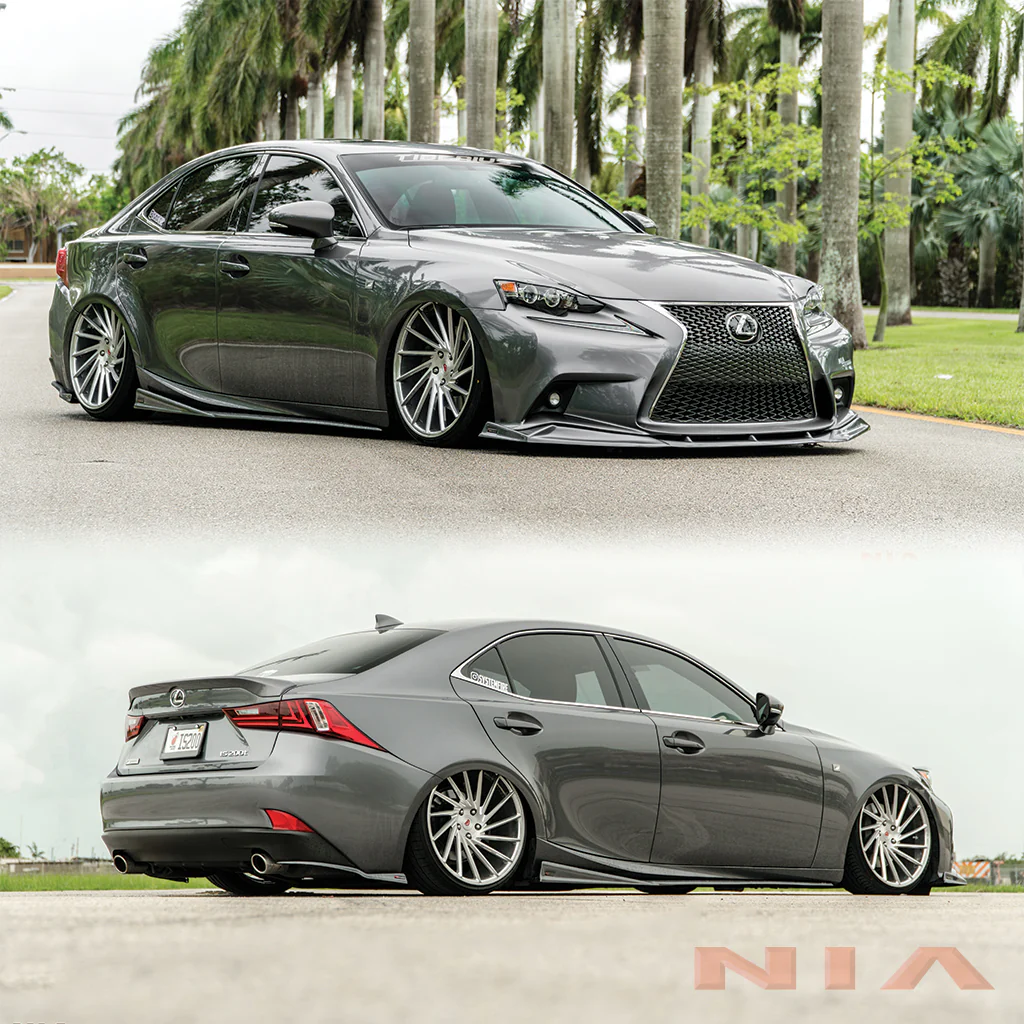 Lexus IS F-Sport NIA full splitter lip bodykit 5pcs (front lip, side skirts, rear apron spats)  2014-2016 in ABS - Image 3