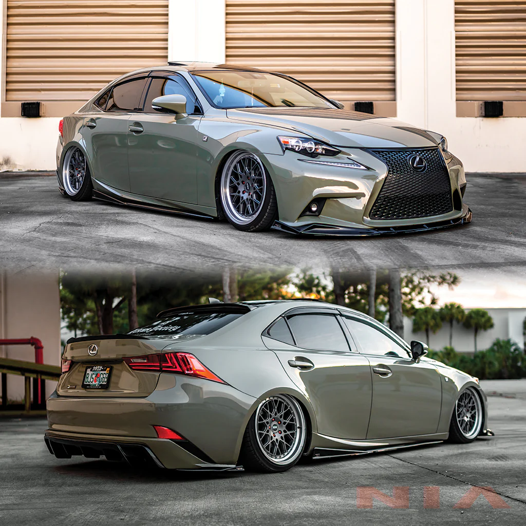 Lexus IS F-Sport NIA full splitter lip bodykit 5pcs (front lip, side skirts, rear apron spats)  2014-2016 in ABS - Image 5