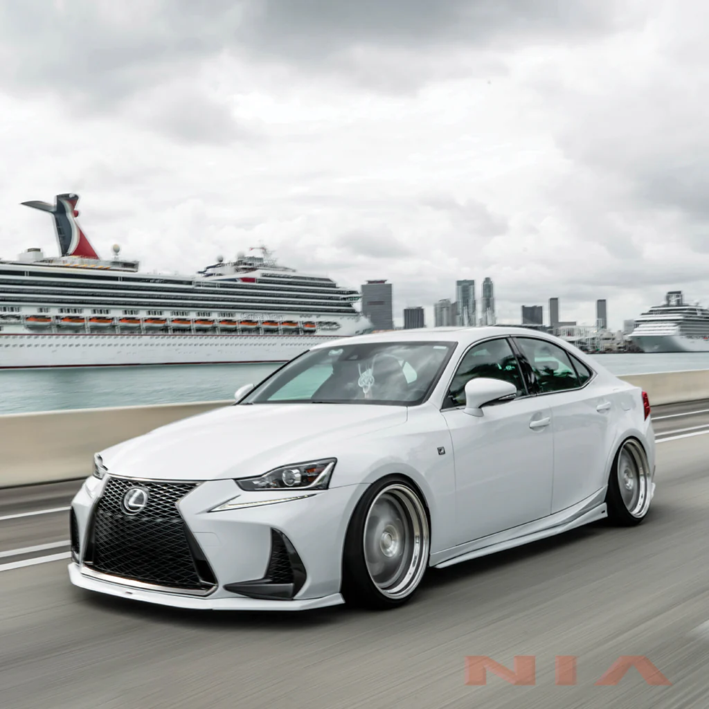 Lexus IS Base Model, F-Sport NIA full splitter lip bodykit 5pcs (front lip, side skirts, rear apron spats)  2017-2020 in ABS - Image 6