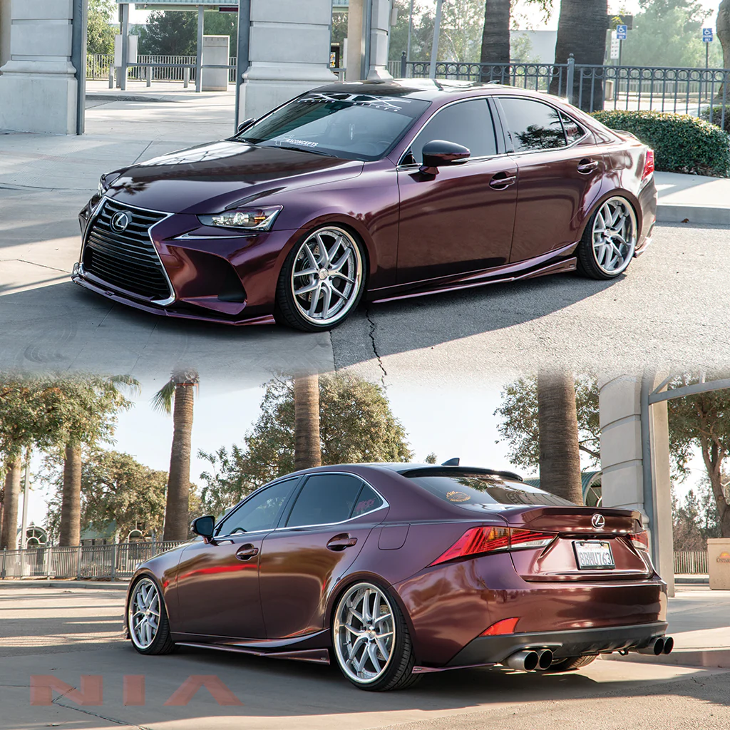 Lexus IS Base Model, F-Sport NIA full splitter lip bodykit 5pcs (front lip, side skirts, rear apron spats)  2017-2020 in ABS - Image 7