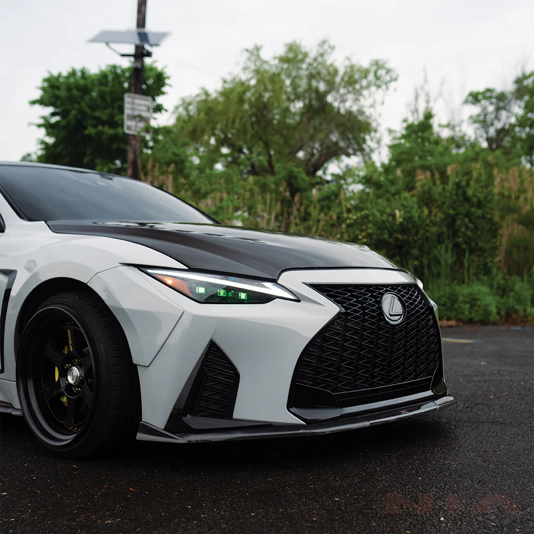 Lexus IS F-Sport NIA front splitter lip bodykit 2021-2025 in ABS or Carbon Fiber - Image 19