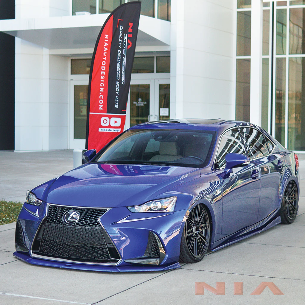Lexus IS Base Model, F-Sport NIA Front Splitter Lip body kit 2017-2020 in ABS - Image 13