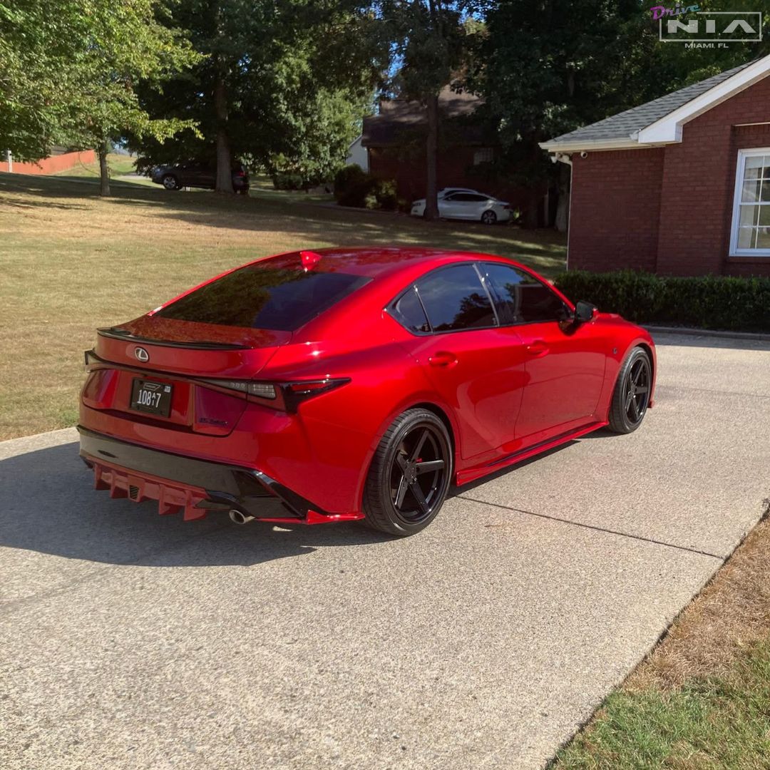 Lexus IS F-Sport NIA Full lip Body Kit 6pcs (Front Splitter, Side Skirt Rockers, Rear apron spats, Diffuser Bumper Extension) 2021-2025 in ABS or Carbon Fiber - Image 11