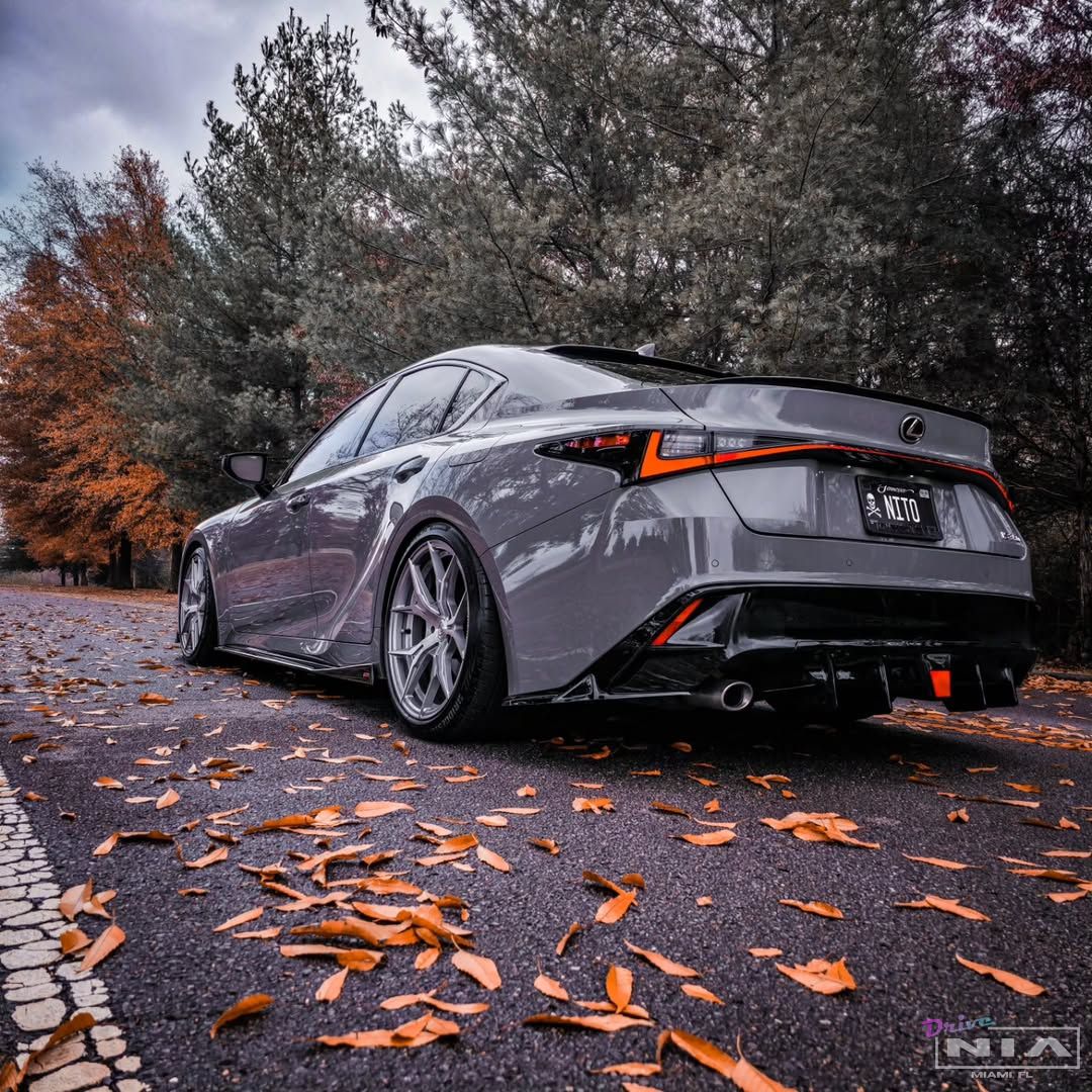 Lexus IS F-Sport NIA Full lip Body Kit 6pcs (Front Splitter, Side Skirt Rockers, Rear apron spats, Diffuser Bumper Extension) 2021-2025 in ABS or Carbon Fiber - Image 12