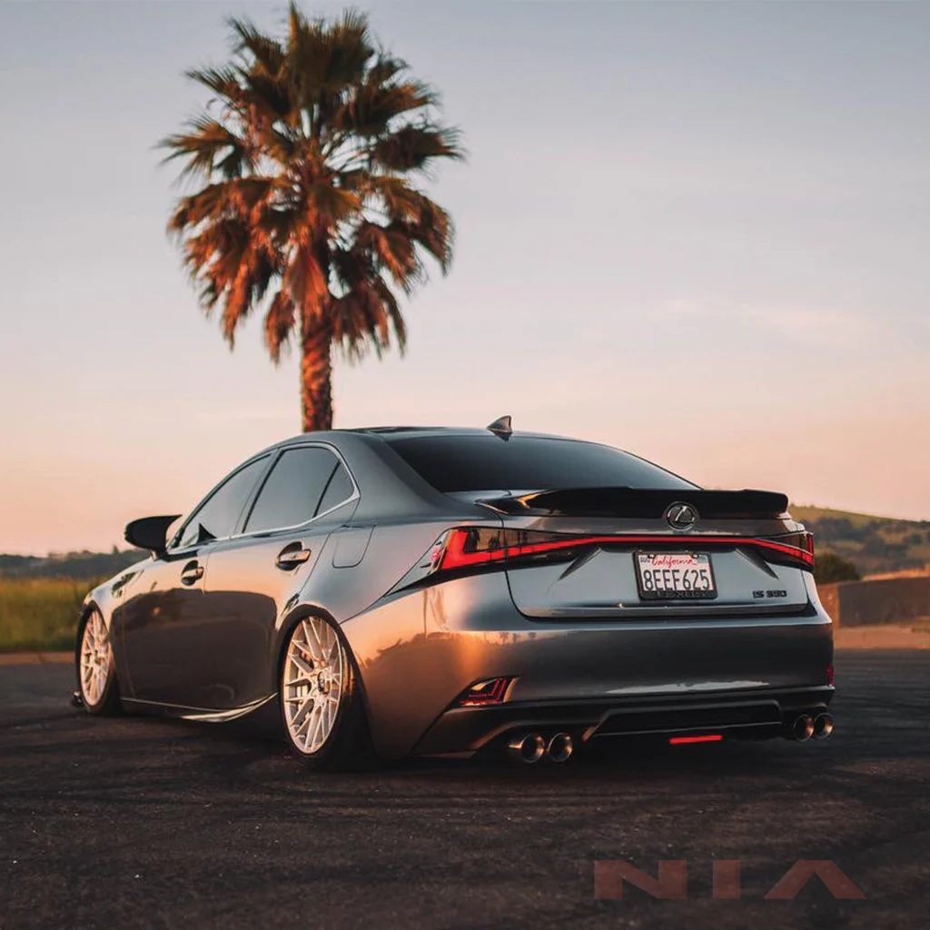 Lexus IS F-Sport NIA rear lip bumper extension Diffuser bodykit 2017-2020 in ABS - Image 7