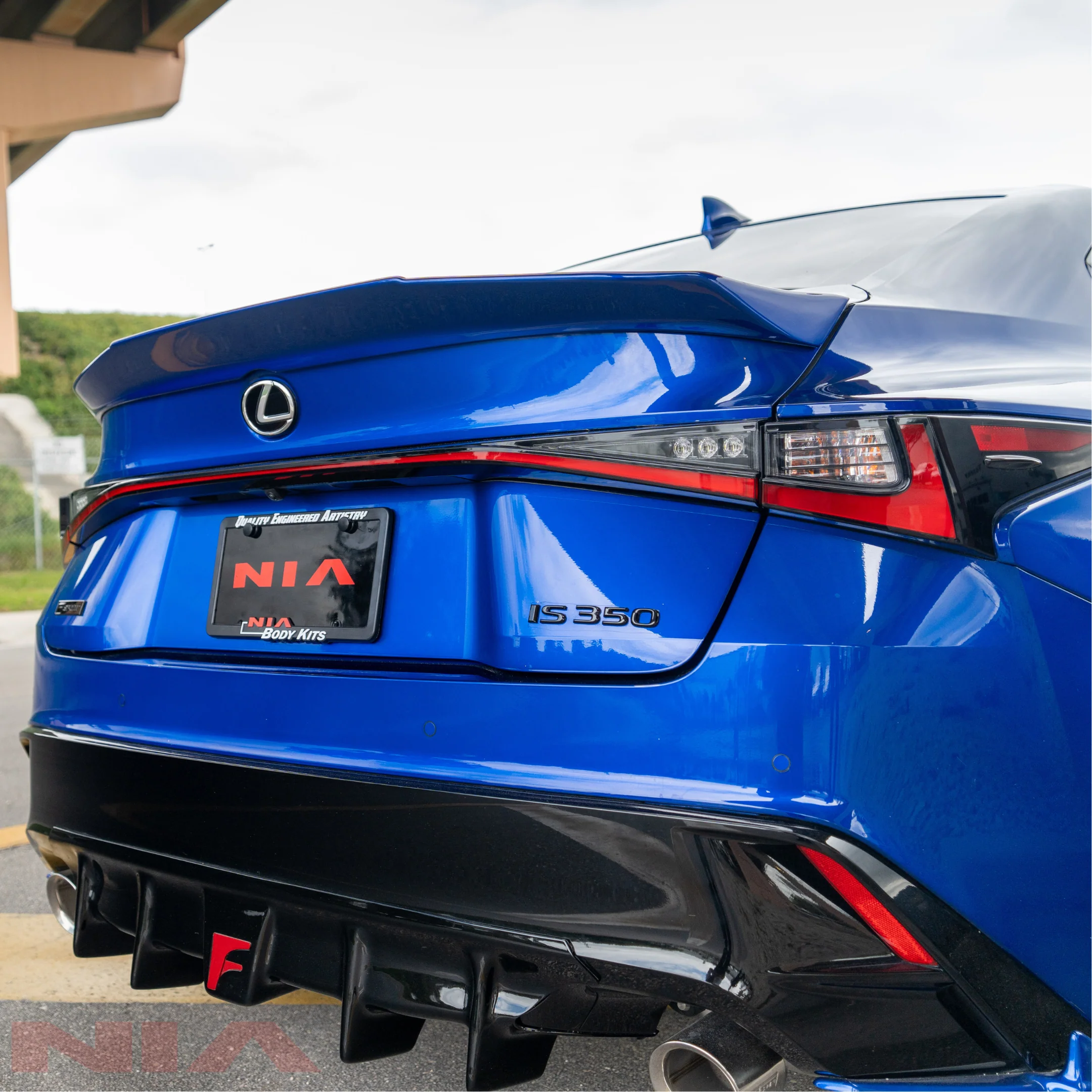 Lexus IS Base Model, F-Sport NIA Rear ducktail Wing Spoiler V1 2021-2025 in ABS - Image 4