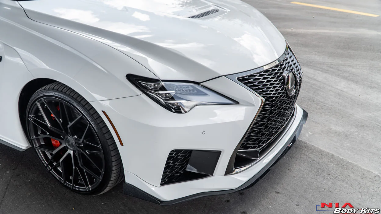Lexus RC-F 2020-2024 NIA Sleek Splitter Kit Full Body Kit 5pcs (front lip splitter, side skirts, rear spats) in ABS - Image 4