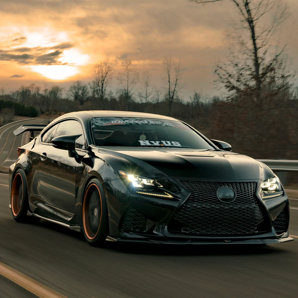 Lexus RC-F NIA Full lip Body Kit 6pcs (Front Splitter, Side Skirt Rockers, Rear apron spats, Diffuser Bumper Extension)   2015-2019 in ABS - Image 3