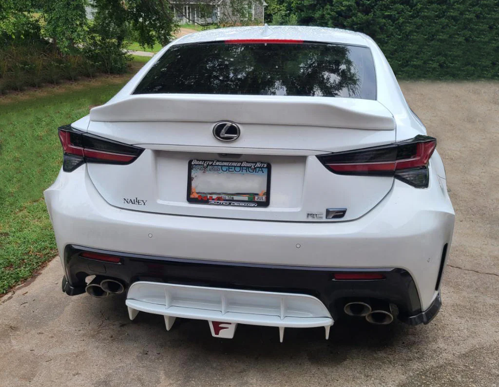 Lexus RC-F NIA Full lip Body Kit 6pcs (Front Splitter, Side Skirt Rockers, Rear apron spats, Diffuser Bumper Extension)  2020-2025 in ABS - Image 6