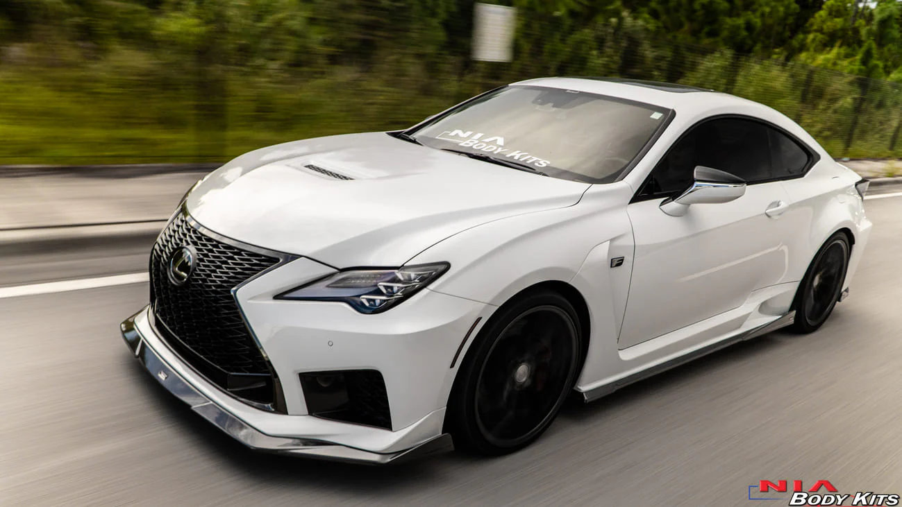Lexus RC-F NIA Full lip Body Kit 6pcs (Front Splitter, Side Skirt Rockers, Rear apron spats, Diffuser Bumper Extension)  2020-2025 in ABS - Image 7