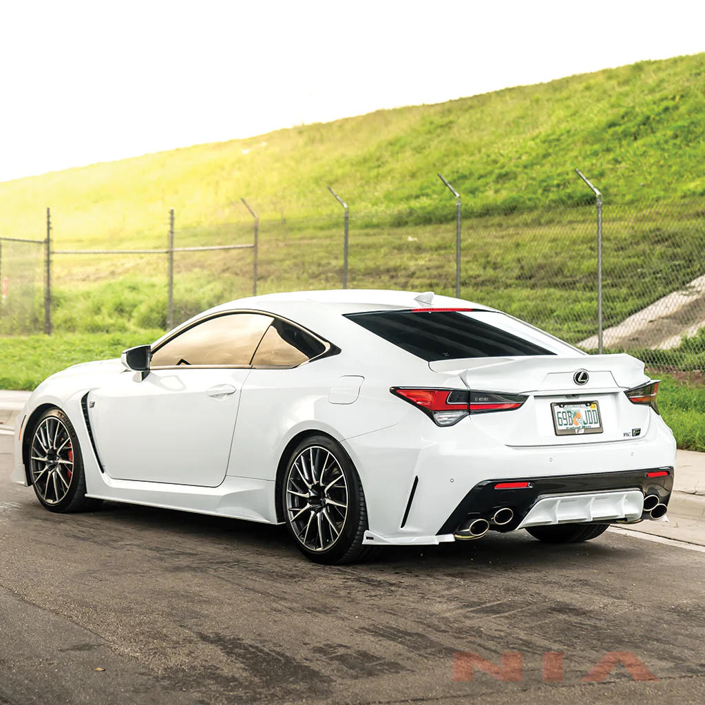 Lexus RC-F NIA Rear Lip Spats bodykit  2020-2025 in ABS or Carbon Fiber - Image 4
