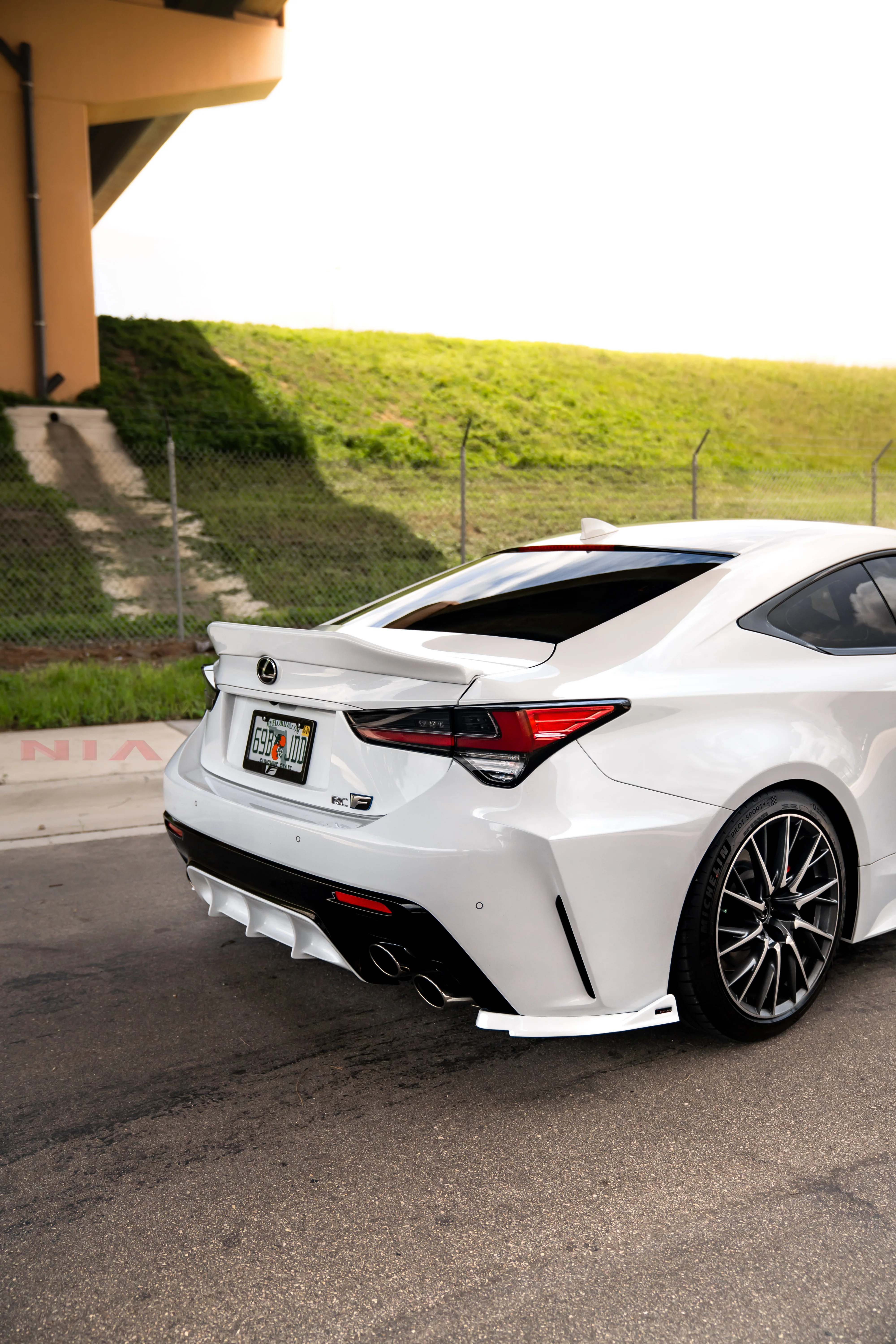 Lexus RC-F NIA Rear Lip Spats bodykit  2020-2025 in ABS or Carbon Fiber - Image 6