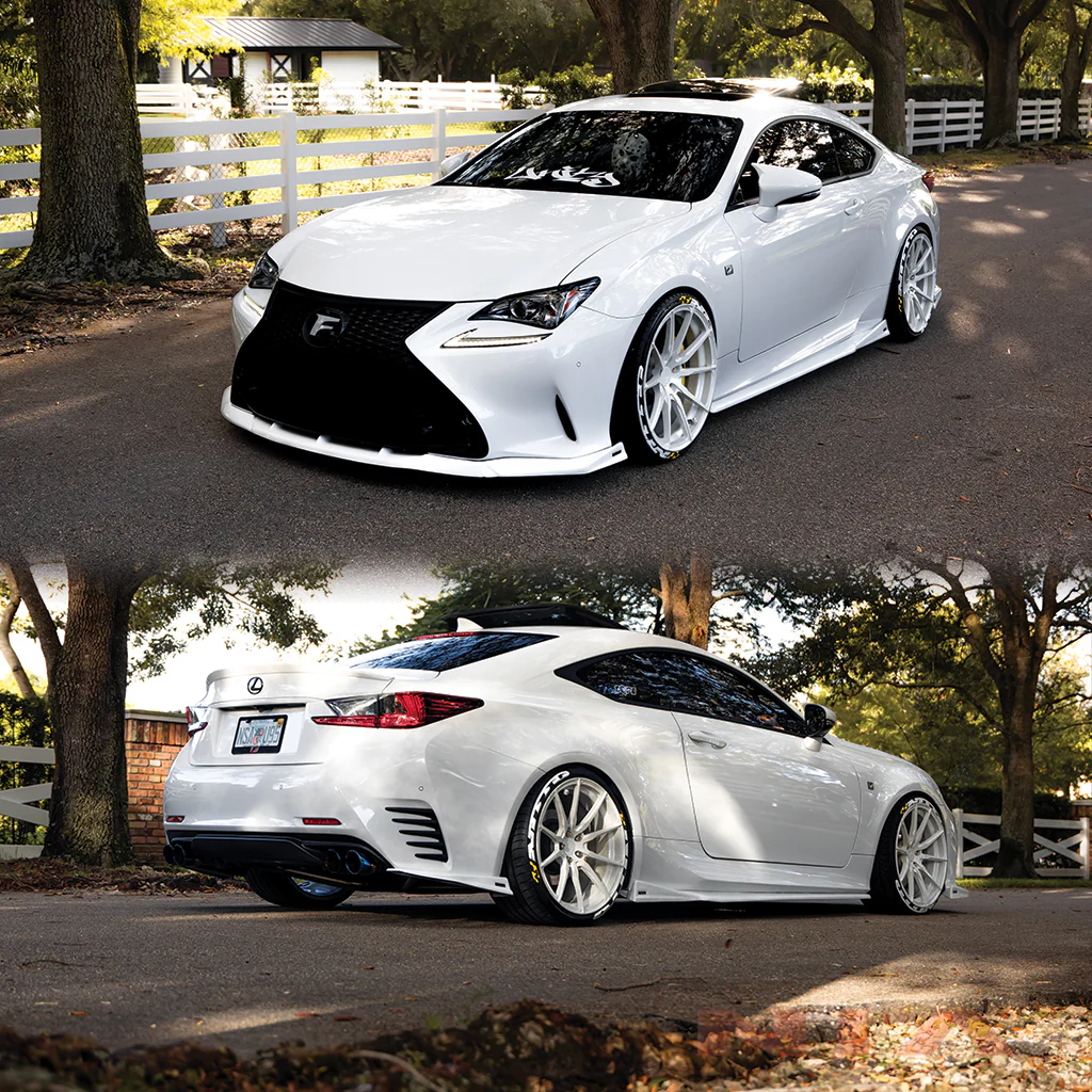 Lexus RC F-Sport, Base Model NIA NIA  Full lip Body Kit 6pcs (Front Splitter, Side Skirt Rockers, Rear apron spats, Diffuser Bumper Extension)  2015-2018 in ABS - Image 11