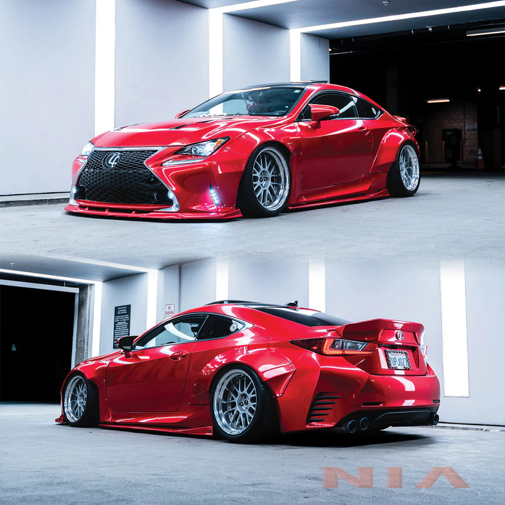 Lexus RC F-Sport, Base Model NIA NIA  Full lip Body Kit 6pcs (Front Splitter, Side Skirt Rockers, Rear apron spats, Diffuser Bumper Extension)  2015-2018 in ABS - Image 12