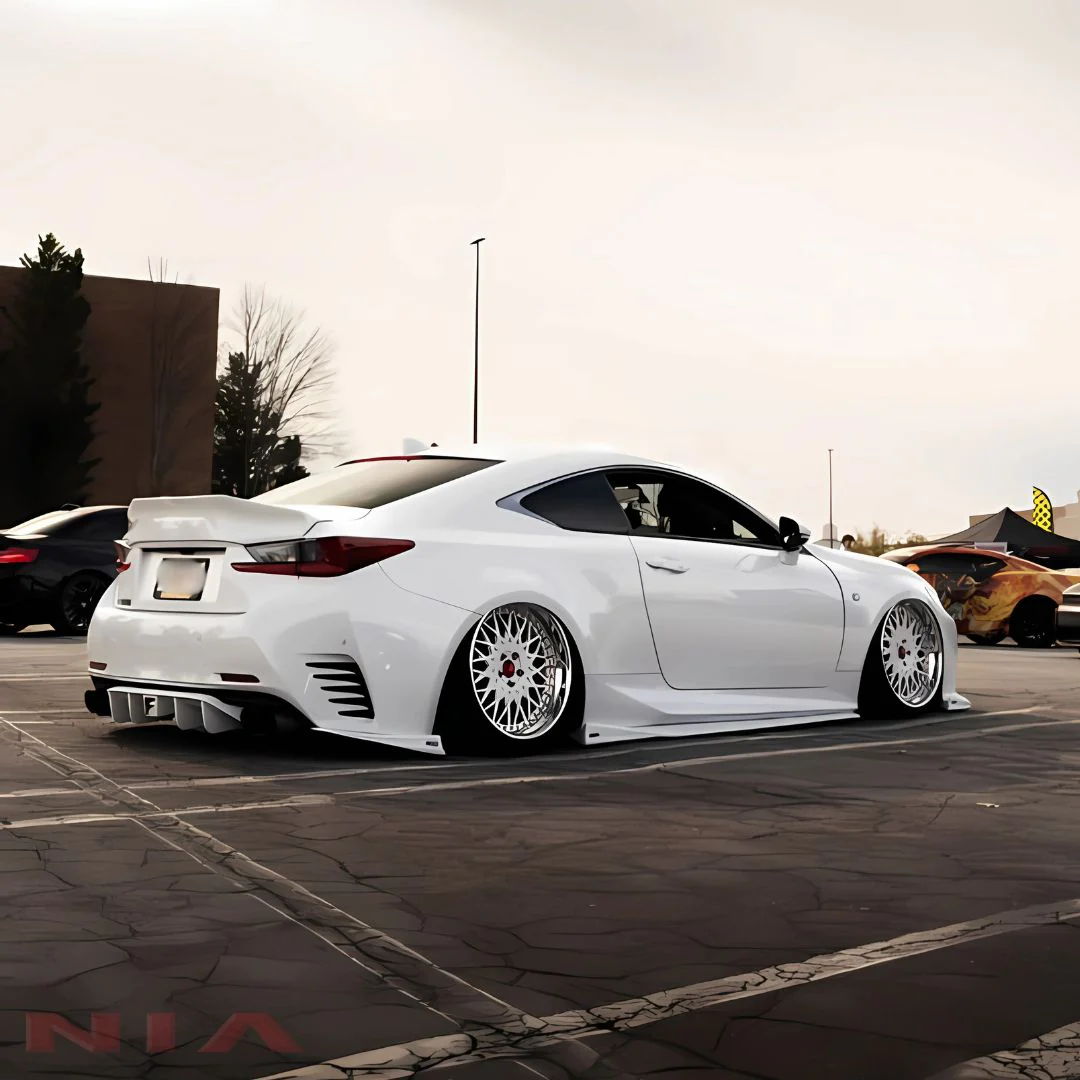 Lexus RC F-Sport, Base Model NIA NIA  Full lip Body Kit 6pcs (Front Splitter, Side Skirt Rockers, Rear apron spats, Diffuser Bumper Extension)  2015-2018 in ABS - Image 14