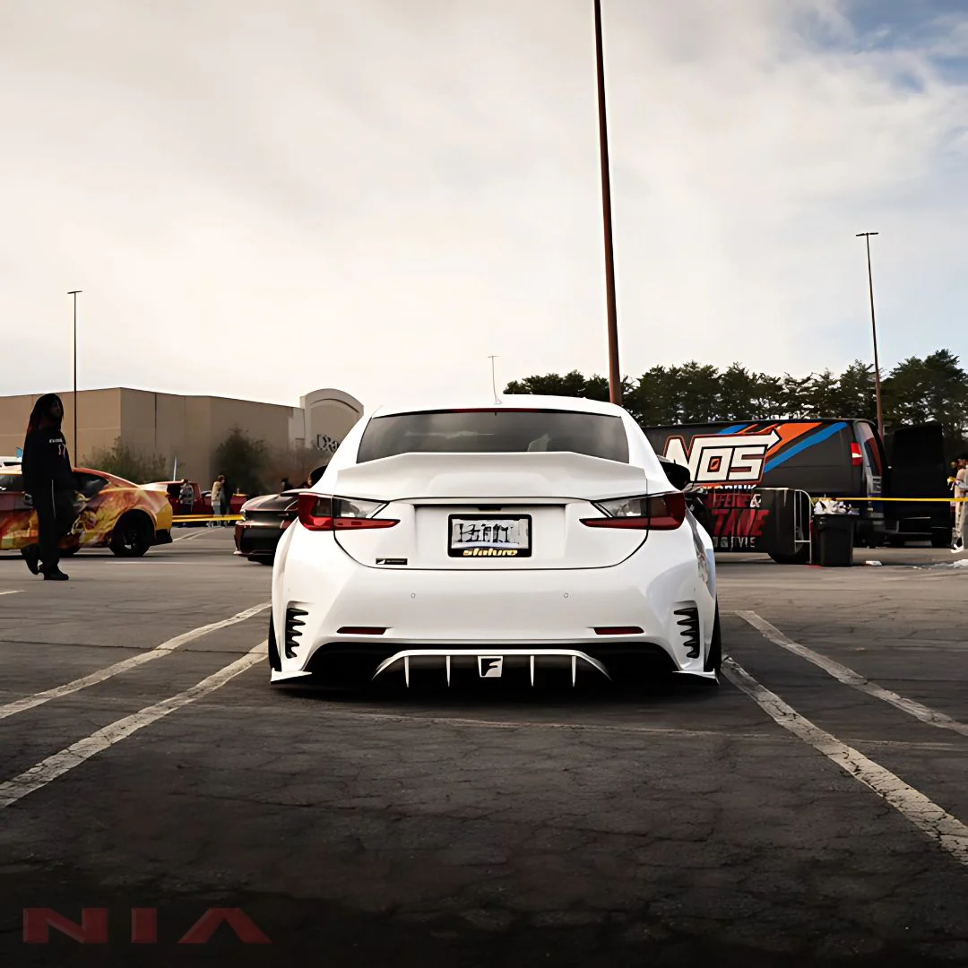 Lexus RC F-Sport, Base Model NIA NIA  Full lip Body Kit 6pcs (Front Splitter, Side Skirt Rockers, Rear apron spats, Diffuser Bumper Extension)  2015-2018 in ABS - Image 15