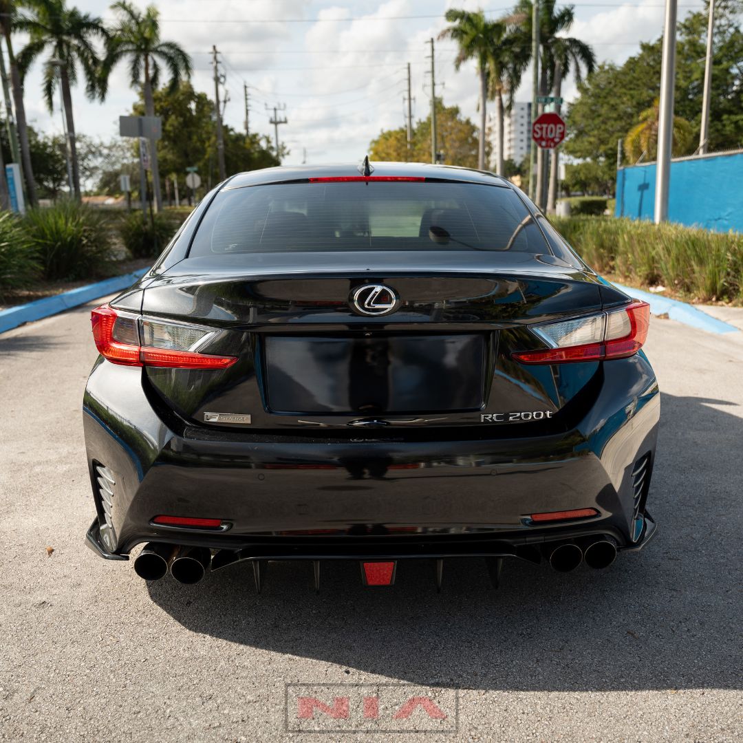 Lexus RC F-Sport, Base Model 2015-2018 NIA Rear Spats  in ABS or Carbon Fiber - Image 4