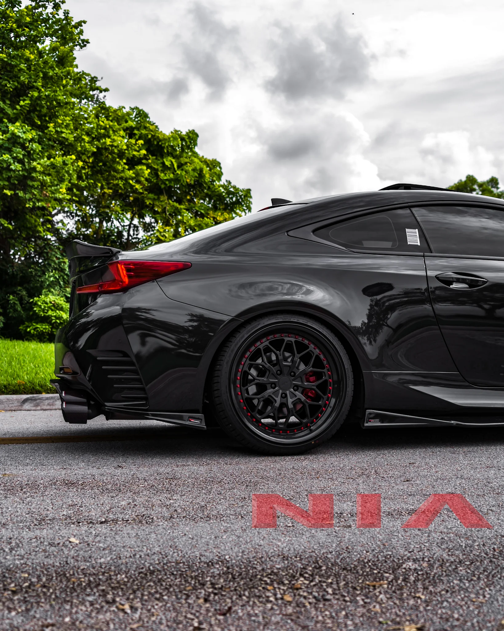 Lexus RC F-Sport, Base Model 2015-2018 NIA Rear Spats  in ABS or Carbon Fiber - Image 5