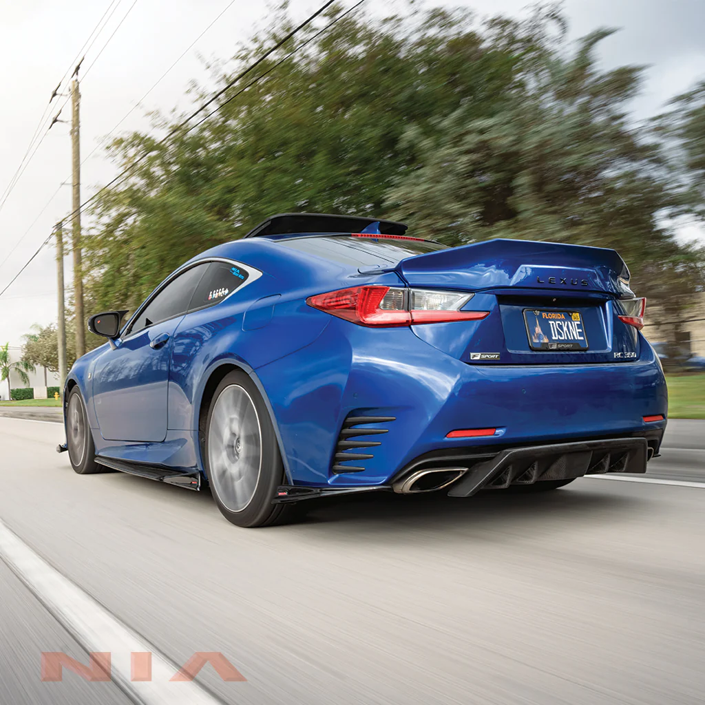 Lexus RC F-Sport, Base Model 2015-2018 NIA Rear Spats  in ABS or Carbon Fiber - Image 6
