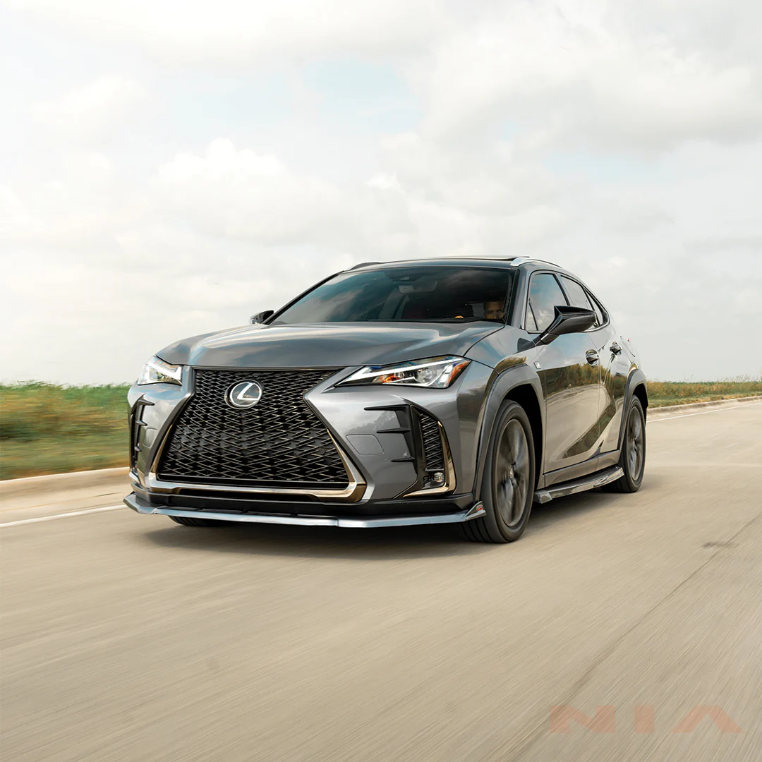 Lexus UX Base Model, F-Sport NIA full splitter lip bodykit 5pcs (front lip, side skirts, rear apron spats) 2019-2025 in ABS
