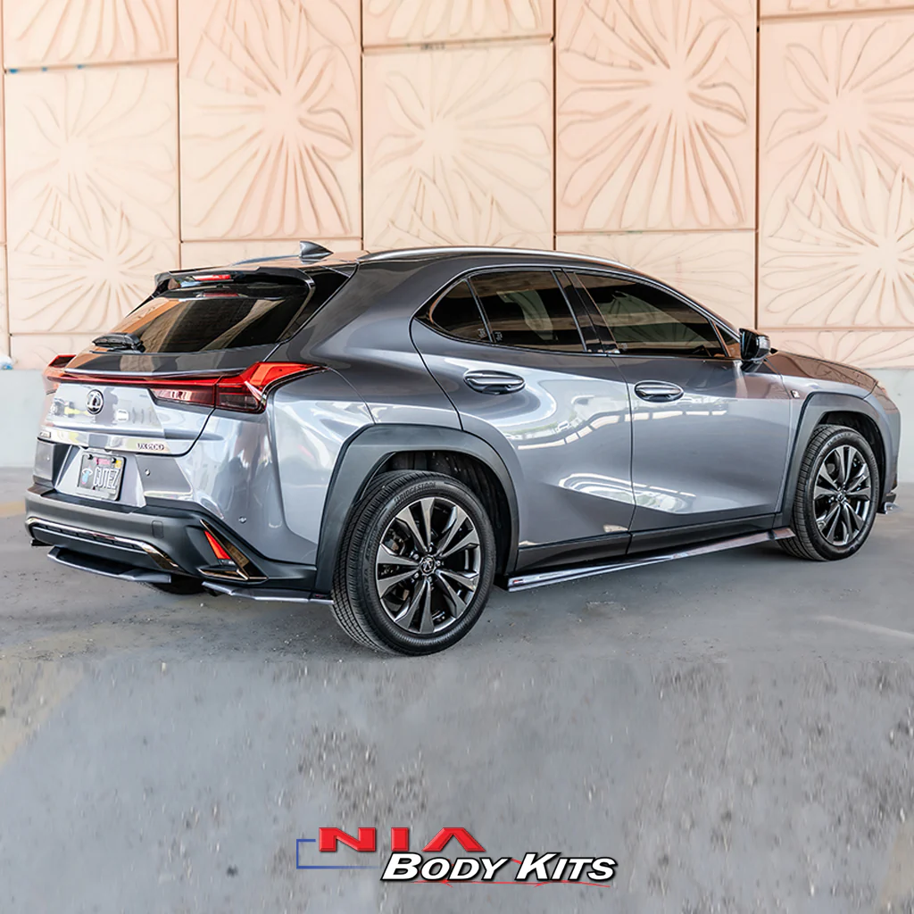 Lexus UX Base Model, F-Sport NIA Full lip Body Kit 6pcs (Front Splitter, Side Skirt Rockers, Rear apron spats, Diffuser Bumper Extension)2019-2025 in ABS - Image 7