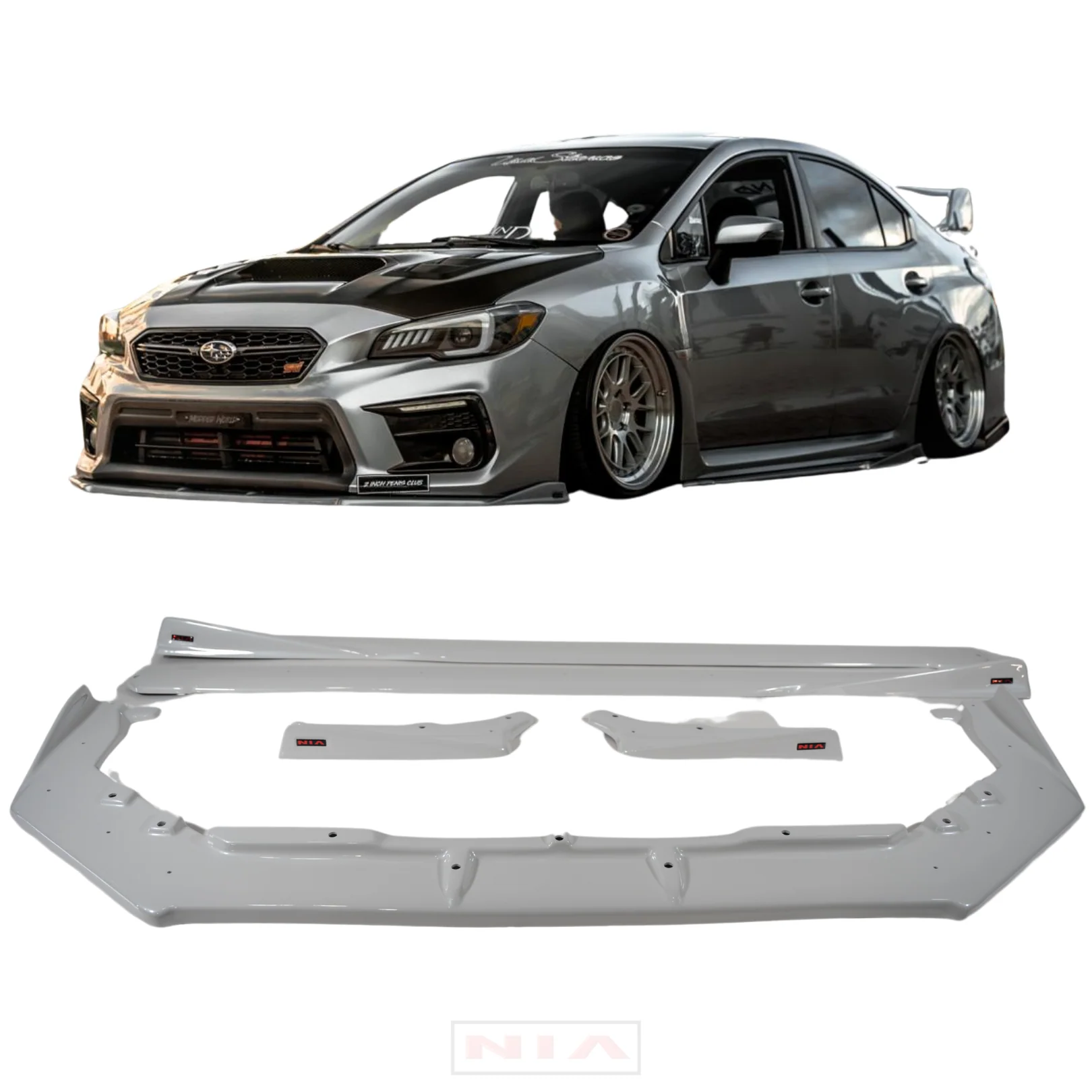 Subaru WRX Full Lip Splitter Body Kit (Front, Sides, Rears) 2015-2021 - Image 5
